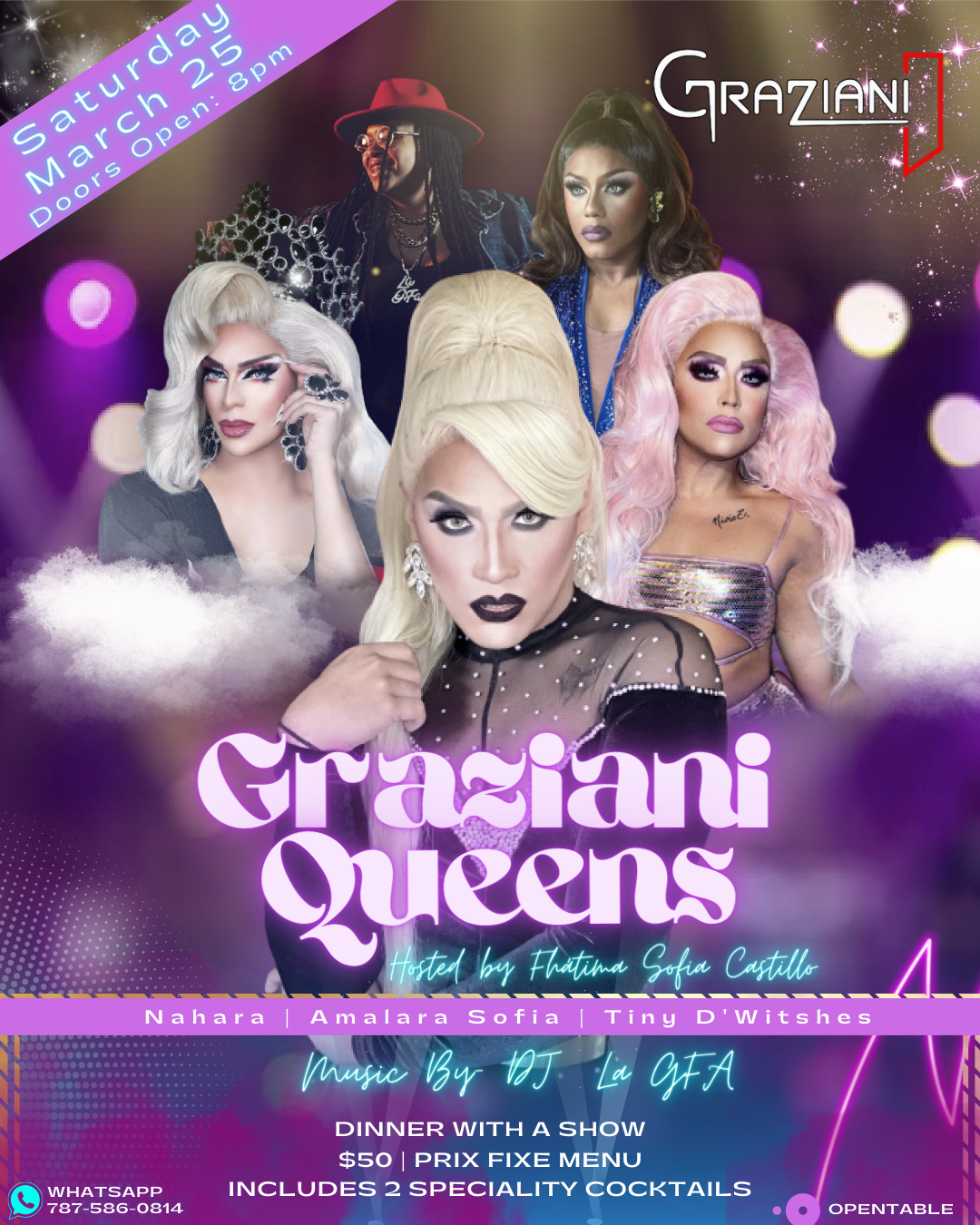 Graziani Queens Drag Show at Graziani restaurant